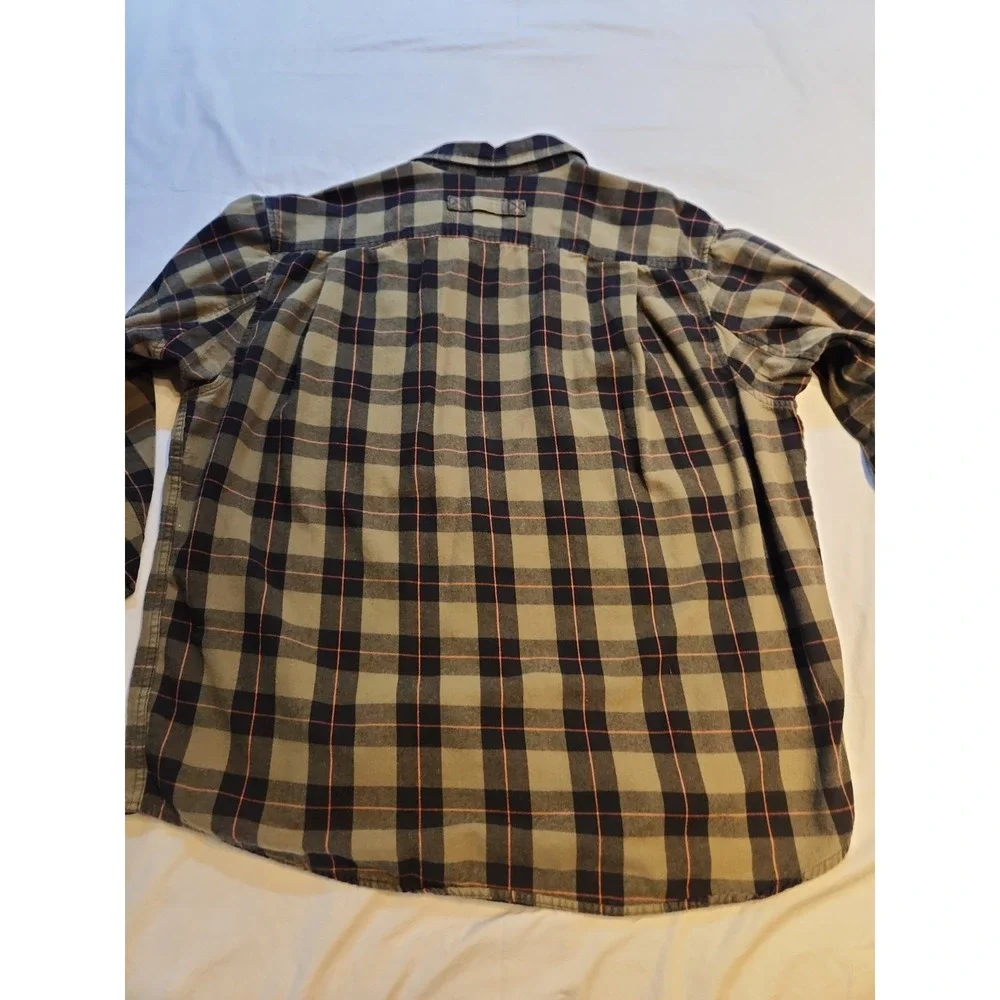 Deluth‎ Trading Co MagnaReady Flannel Shirt Mens XL Olive Plaid Magnetic Closure